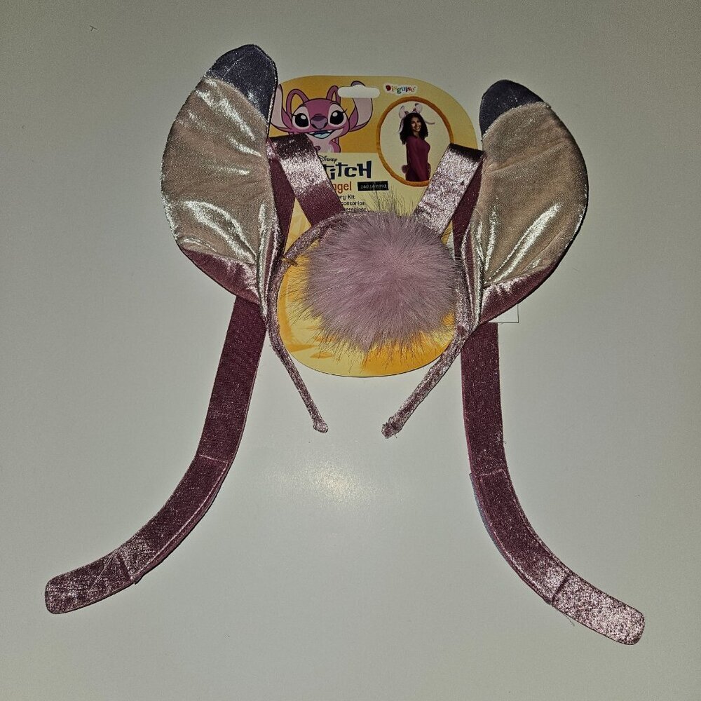 NEW Disney Stitch ANGEL Character Headband Tail Halloween Costume Accessory Kit